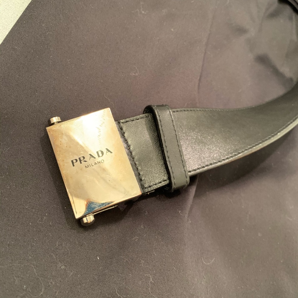 Prada authentic belt. Butter soft black strap - Picture 6 of 8
